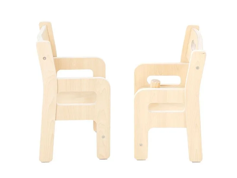 U3 children's chair Ole with armrest and anti-slip side view U3 children's chair Ole with armrest and anti-slip side view